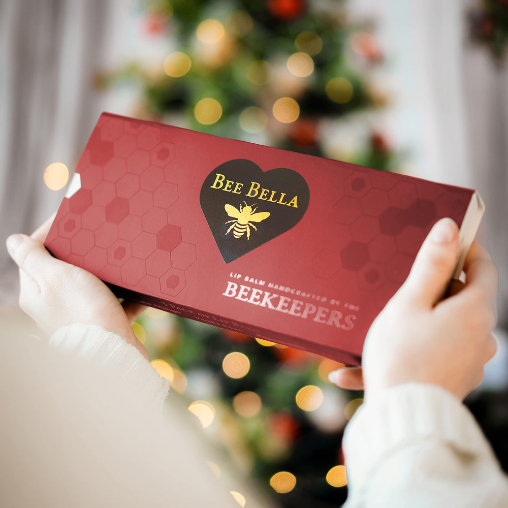 Bee Bella lip balm Lavender Vanilla scent for relaxing seasonal moments.