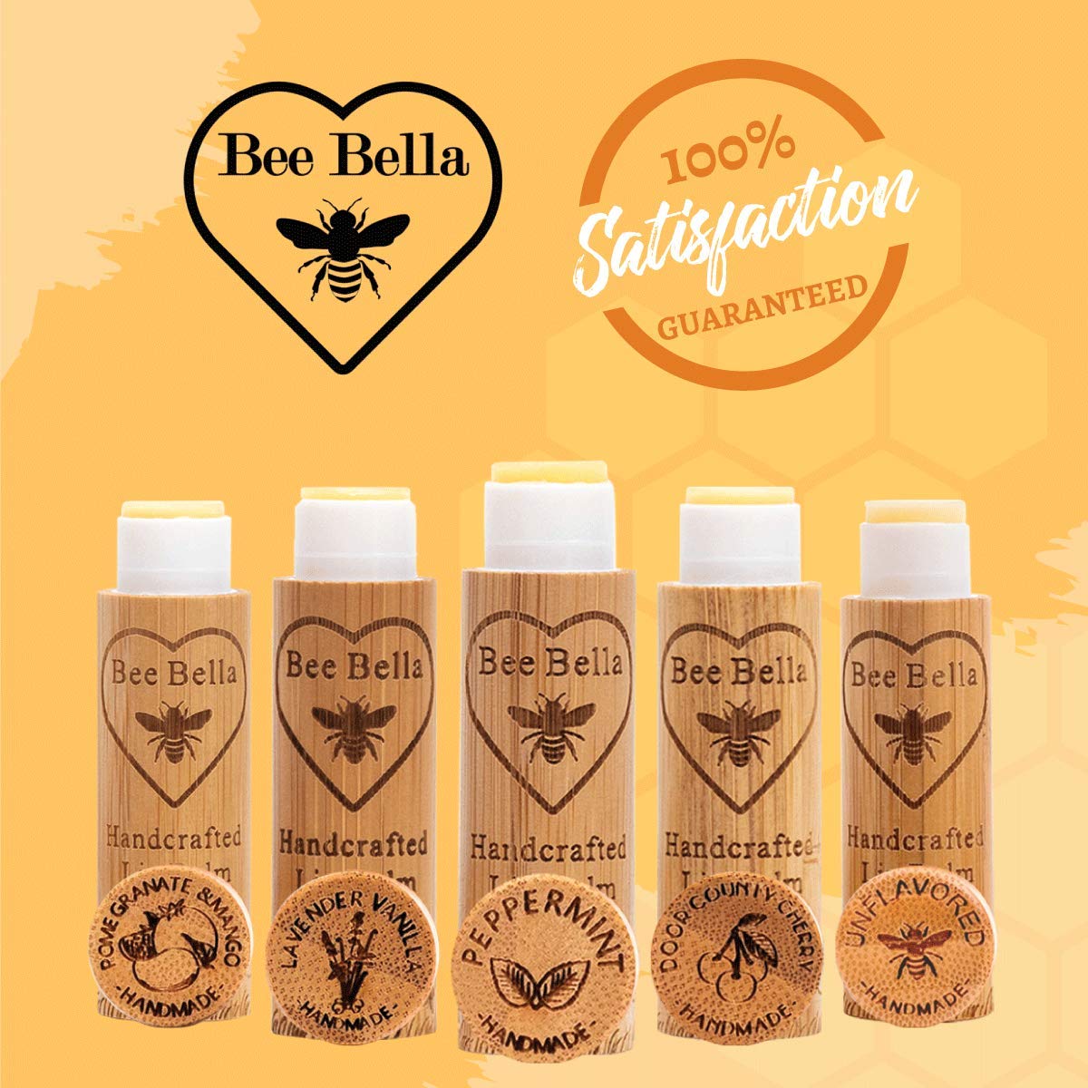 Bee Bella Lip Balm Peppermint 3-pack on shelf, perfect gift idea