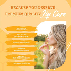 Bee Bella Lip Balm Peppermint label detail, natural ingredients and Vitamin E