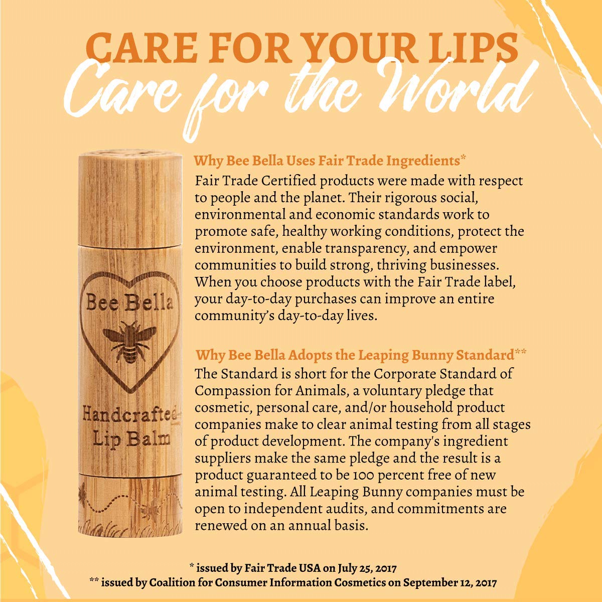 Vitamin E on label emphasizes antioxidant nourishment for lips