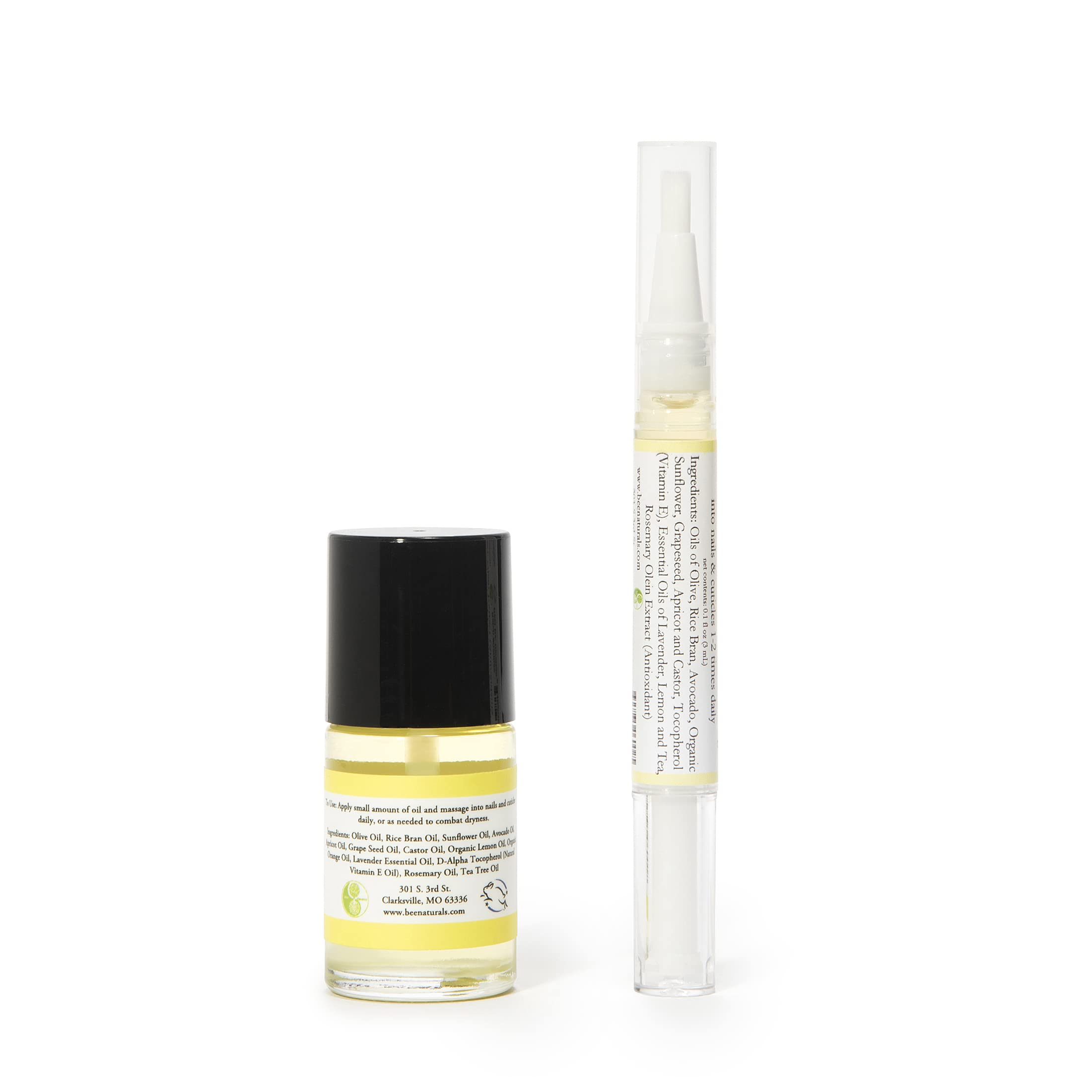 Bee Naturals Cuticle Oil with lavender, lemon, tea tree scent for soothing routine.