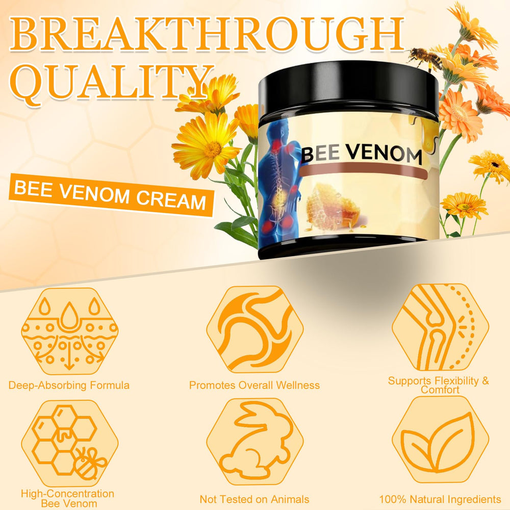 Bee Venom Joint Cream packaging set showcases compact travel-friendly design.