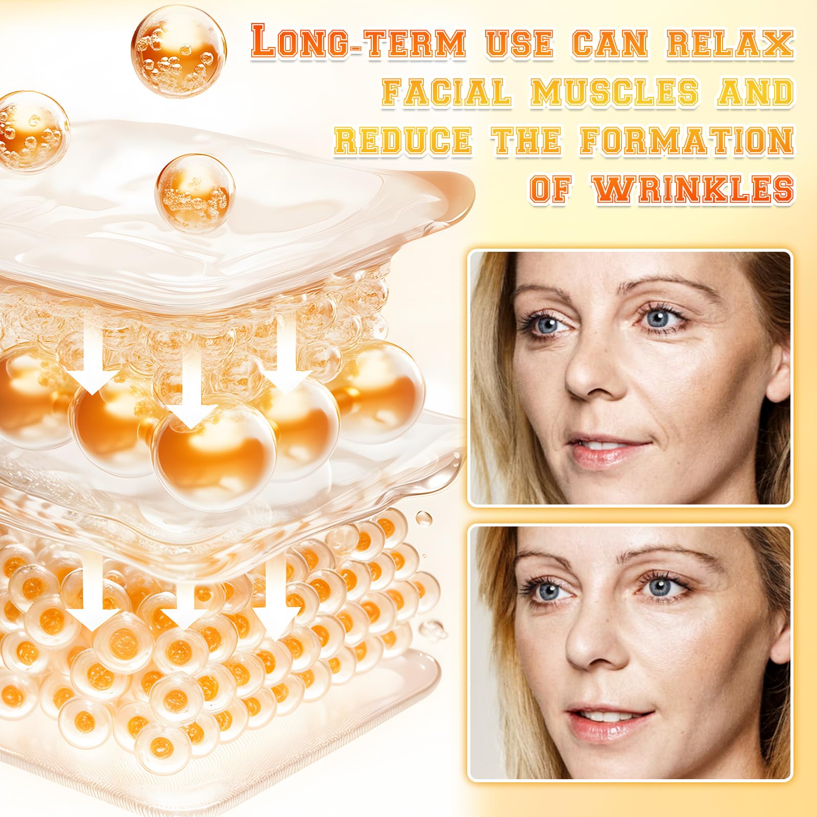 Bee Venom Skin Restoration Cream massaged into skin promoting subtle plumpness.