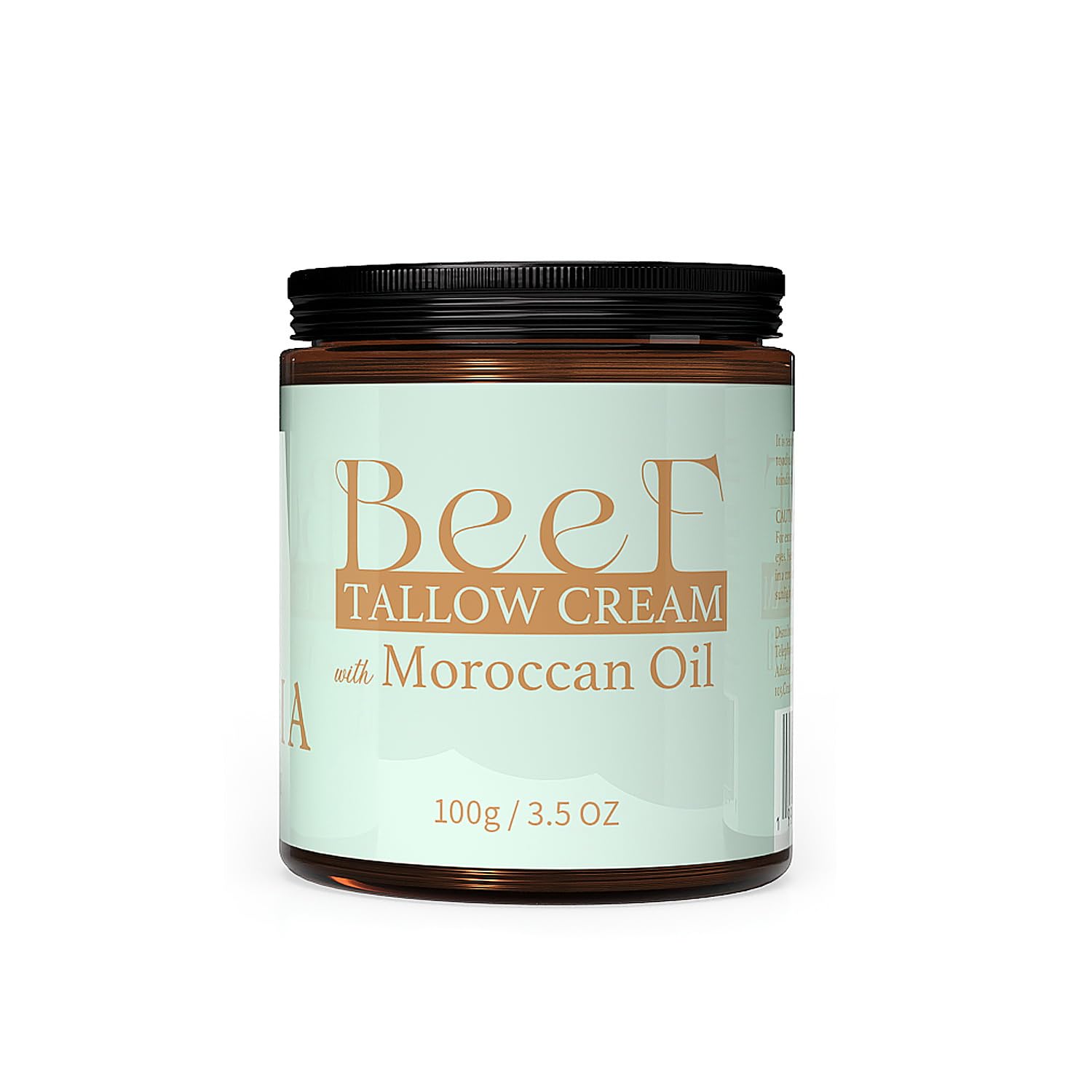 Beef Tallow Cream with Moroccan Oil 100g jar delivering deep hydration