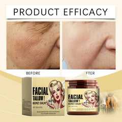 Beef tallow honey balm applied on skin for use on body