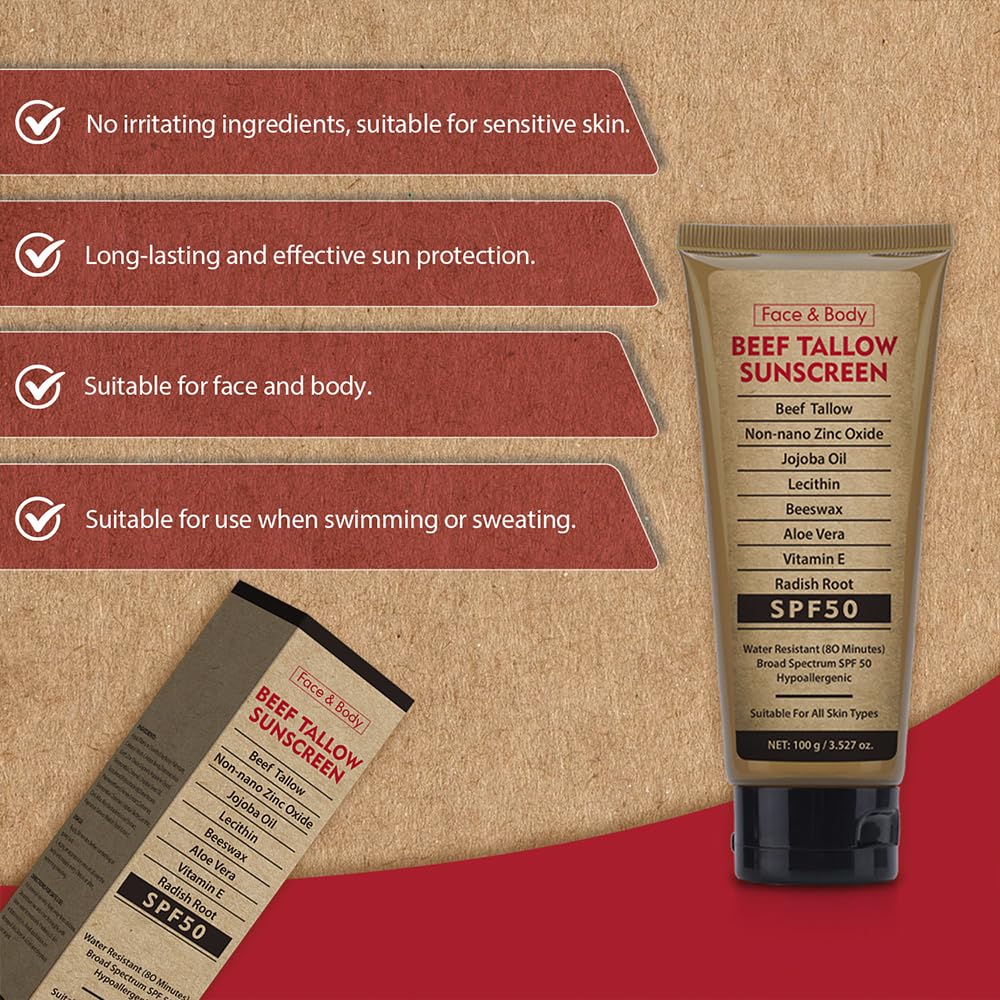 Applying Beef Tallow Sunscreen on forearm demonstrates quick blend and light feel