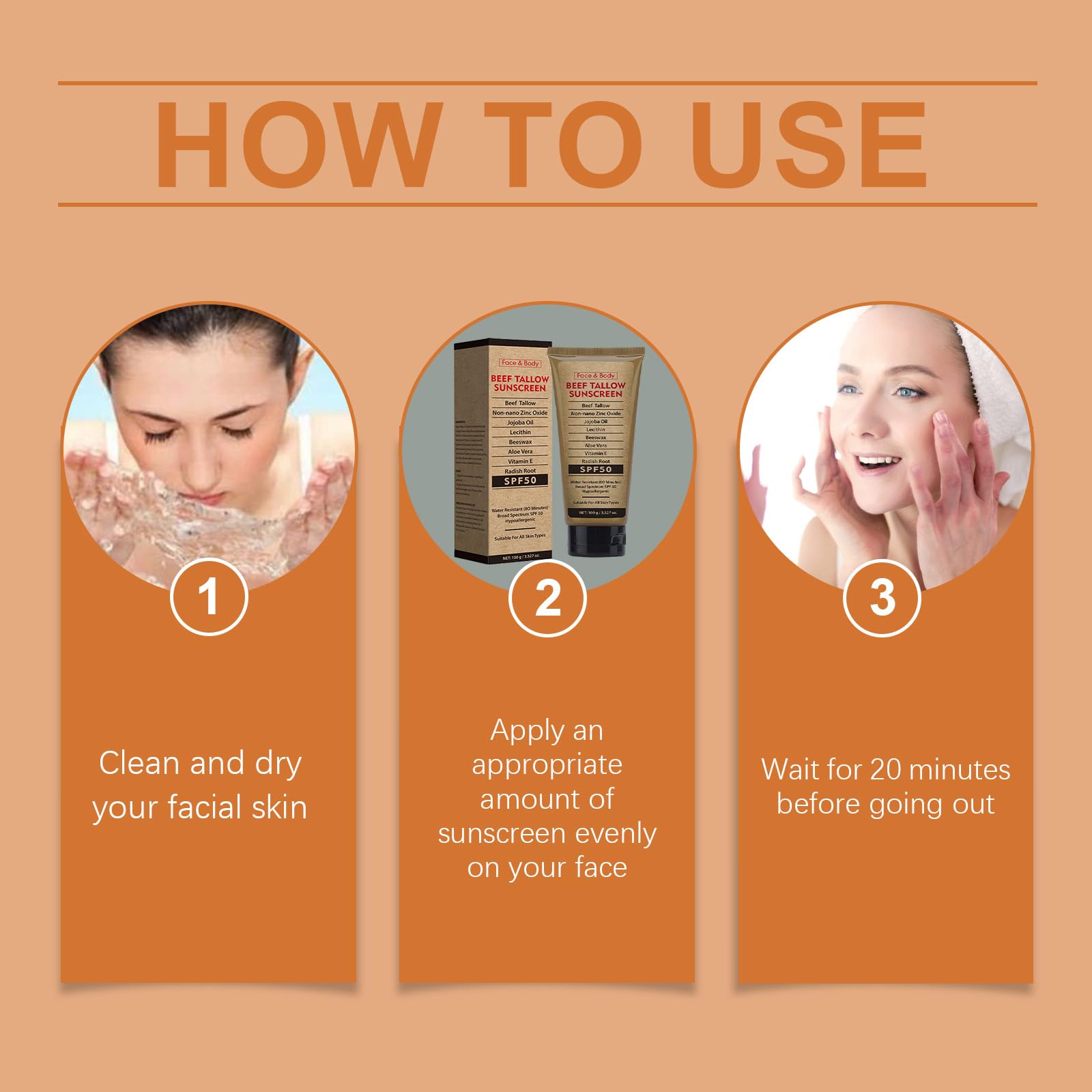 Gentle, kid-friendly Beef Tallow Sunscreen suitable for all ages