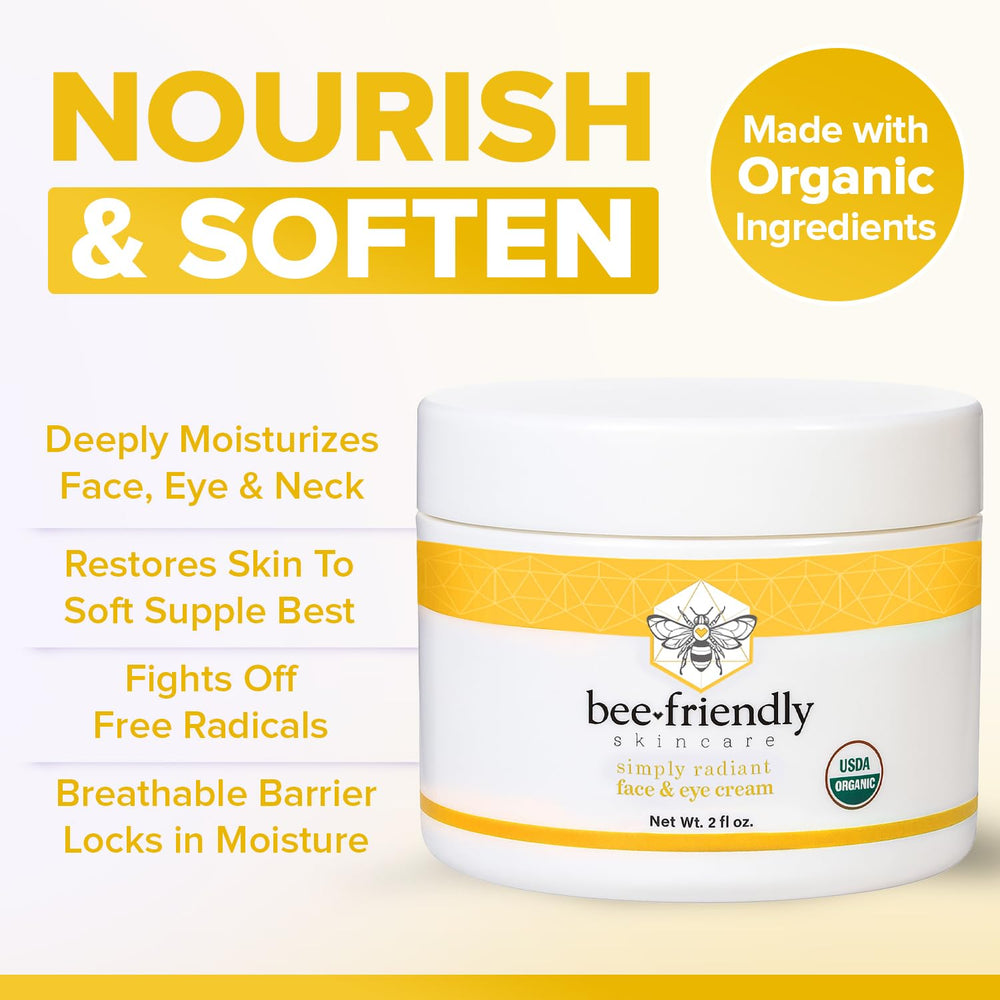 BeeFriendly Organic Cream texture swatch for face and eye area