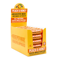 Beekeeper Made lip balm ingredients label highlights natural care and daily hydration.