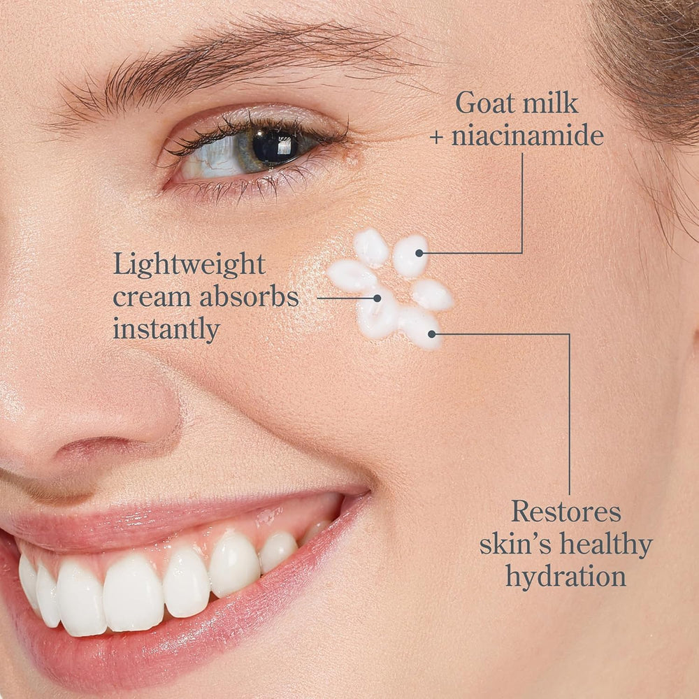 Beekman 1802 Bloom Cream texture on hand reveals a smooth finish.