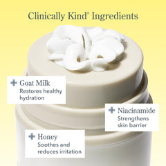 Beekman 1802 Bloom Cream texture swirl highlights smooth, fast-absorbing hydration.