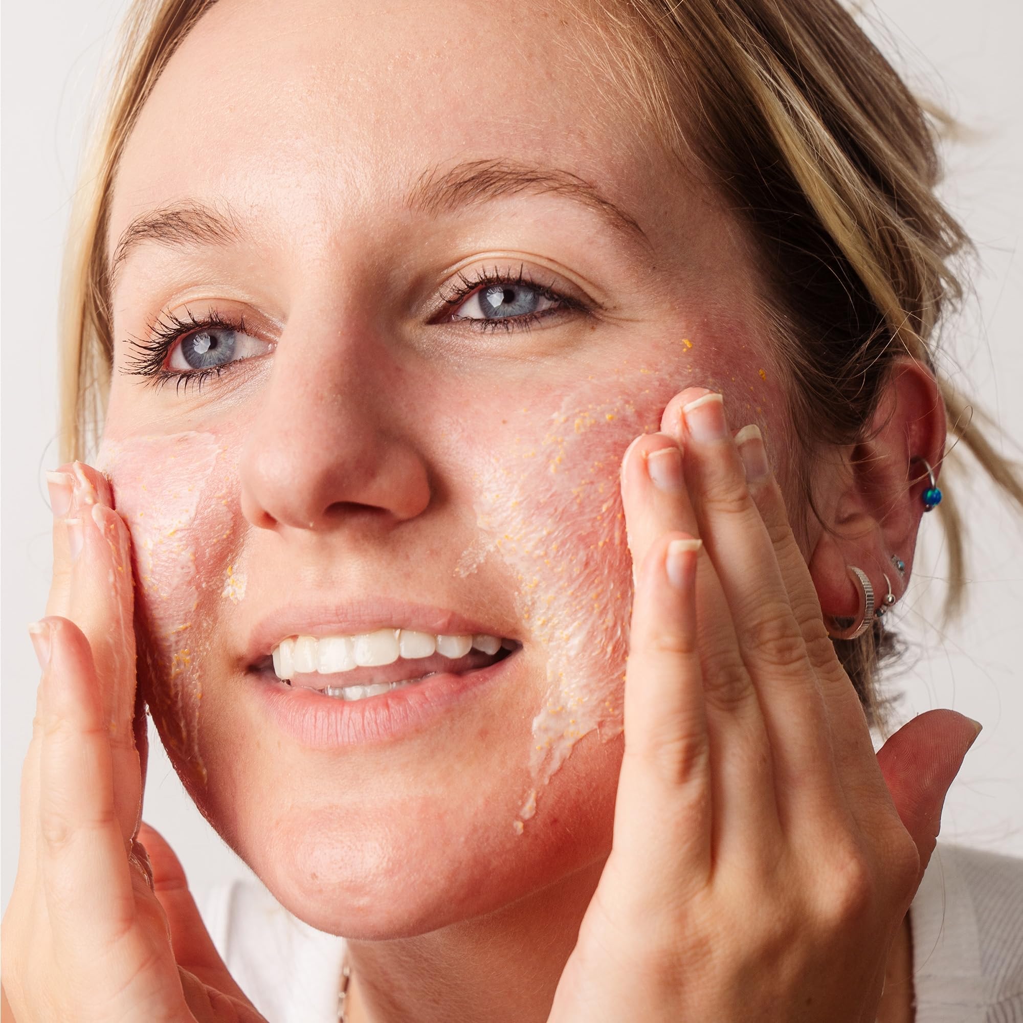 Beekman 1802 clinically-kind, cruelty-free scrub for sensitive skin.