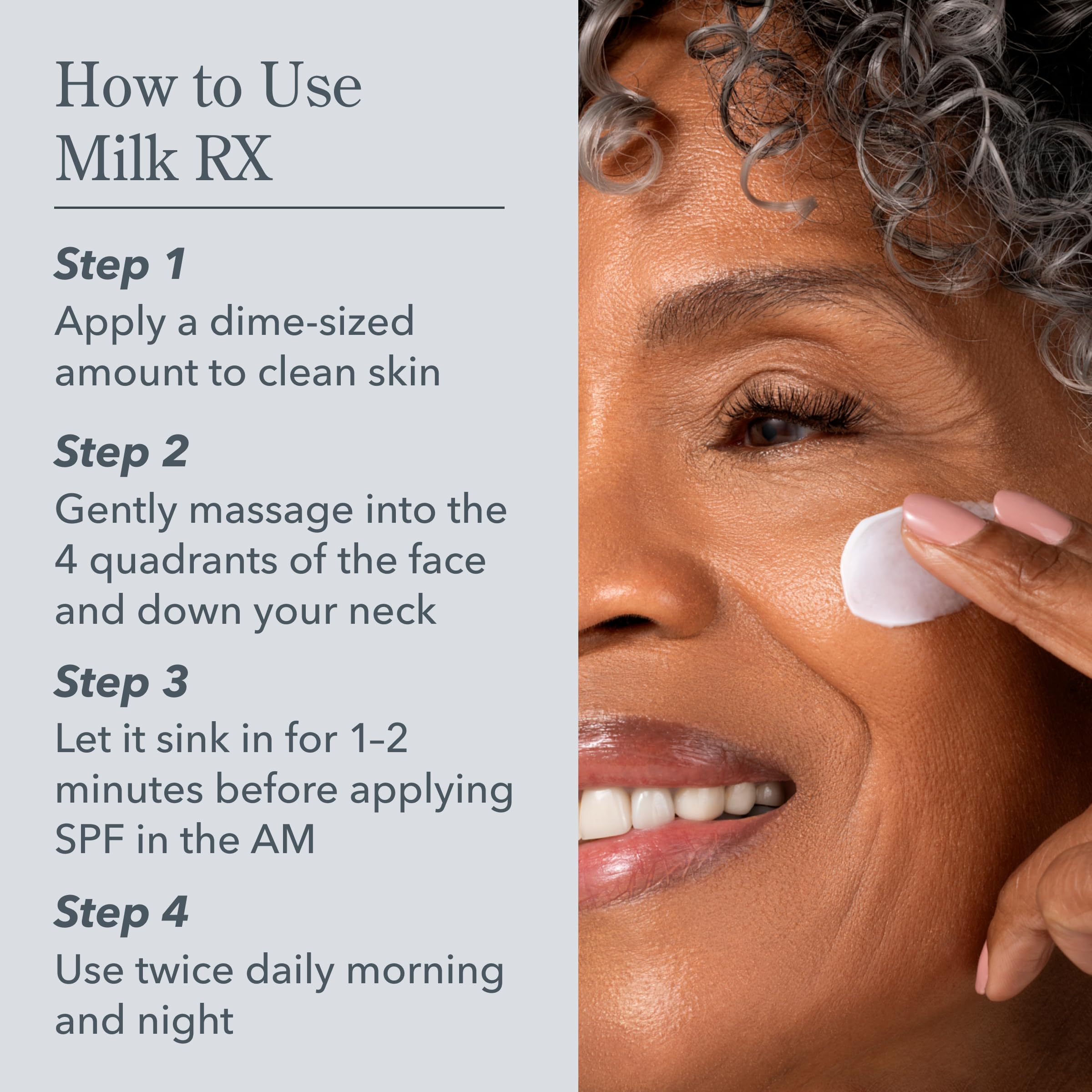 Dermatologist-approved Beekman 1802 label emphasizes fragrance-free, gentle care.