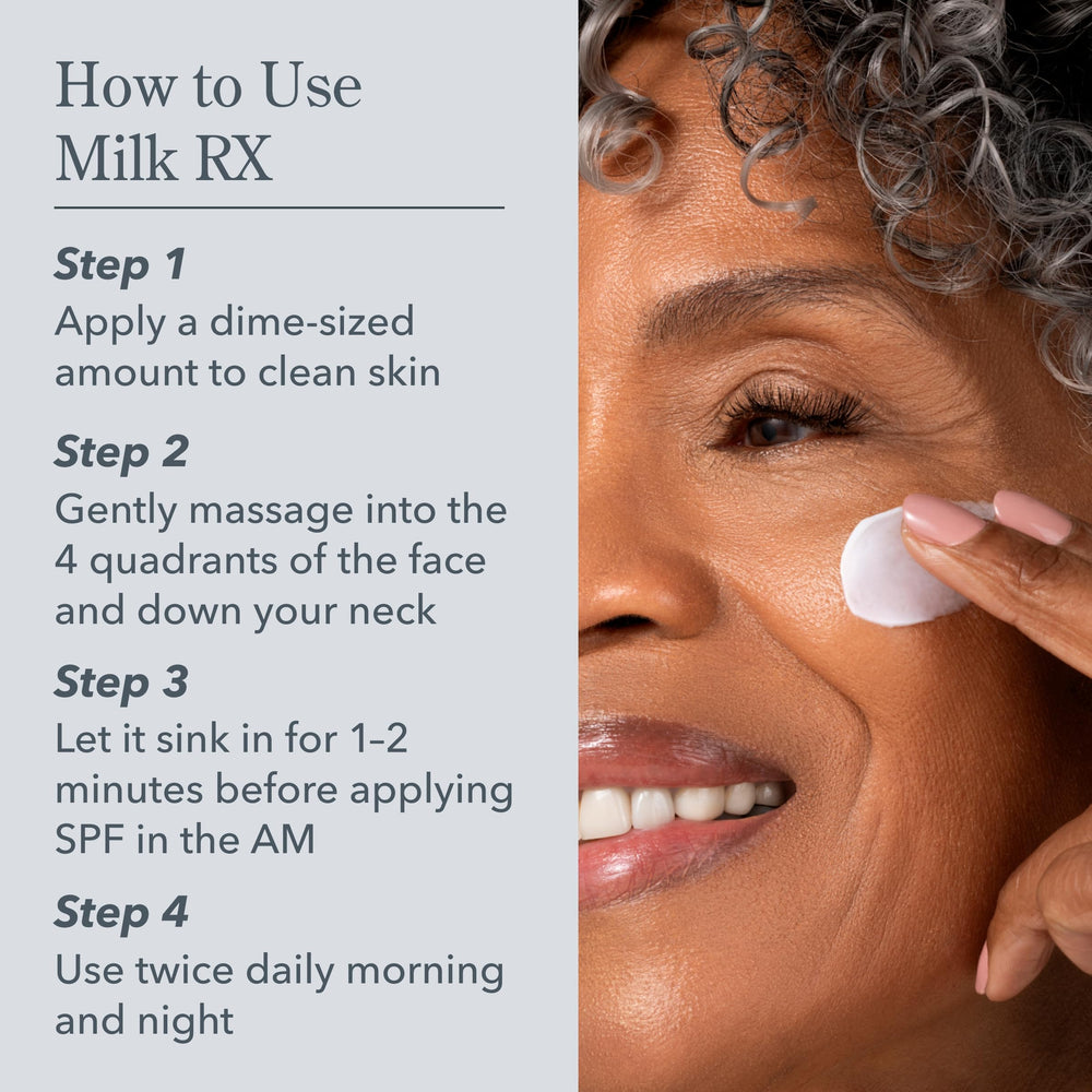 Dermatologist-approved Beekman 1802 label emphasizes fragrance-free, gentle care.