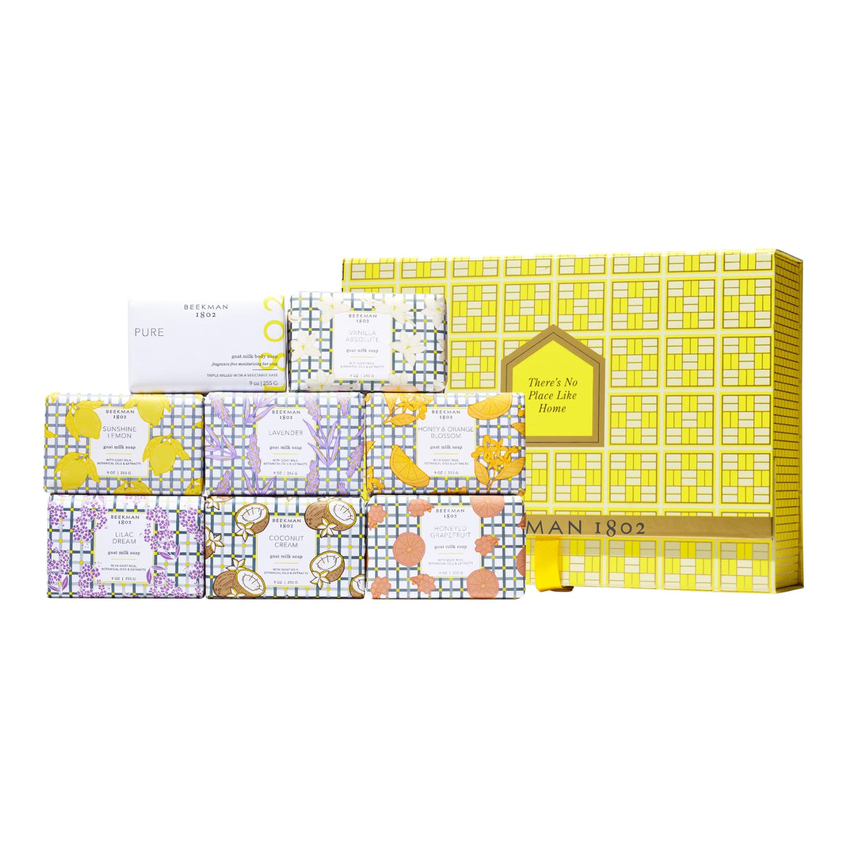 Beekman 1802 goat milk bar soap gift set eight bars in varied scents.