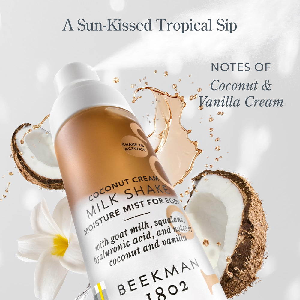 Beekman 1802 Goat milk difference bottle highlights balanced skin microbiome.