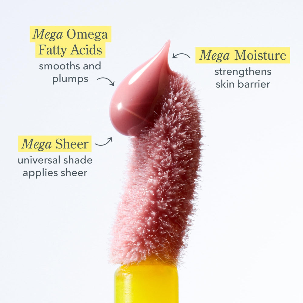 Beekman 1802 Goat Milk lip oil with natural nourishment on lips