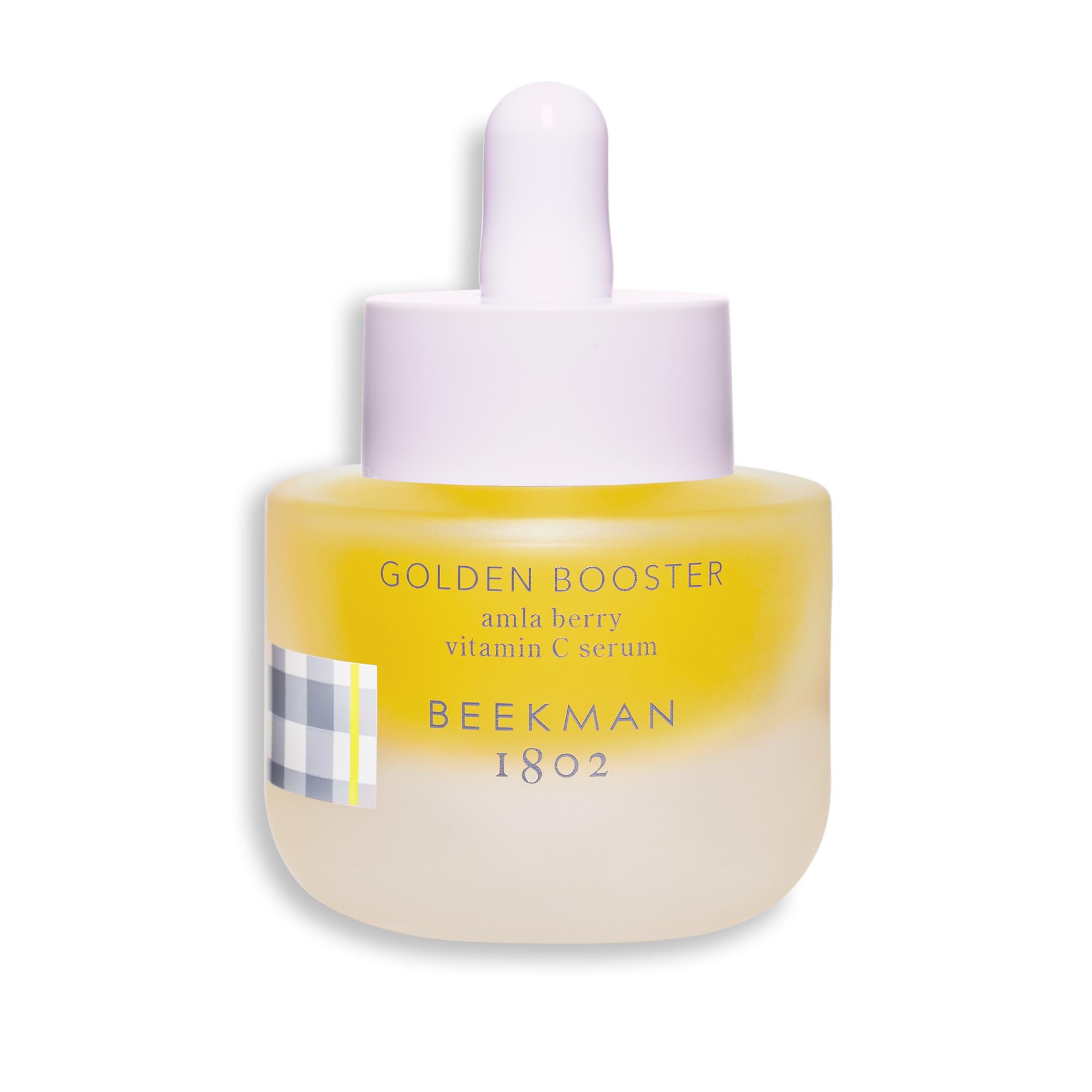 Beekman 1802 Golden Booster Amla Berry Serum bottle for brightening and even skin tone.