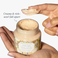 Beekman 1802 jojoba beads provide mild exfoliation with nourishing touch.