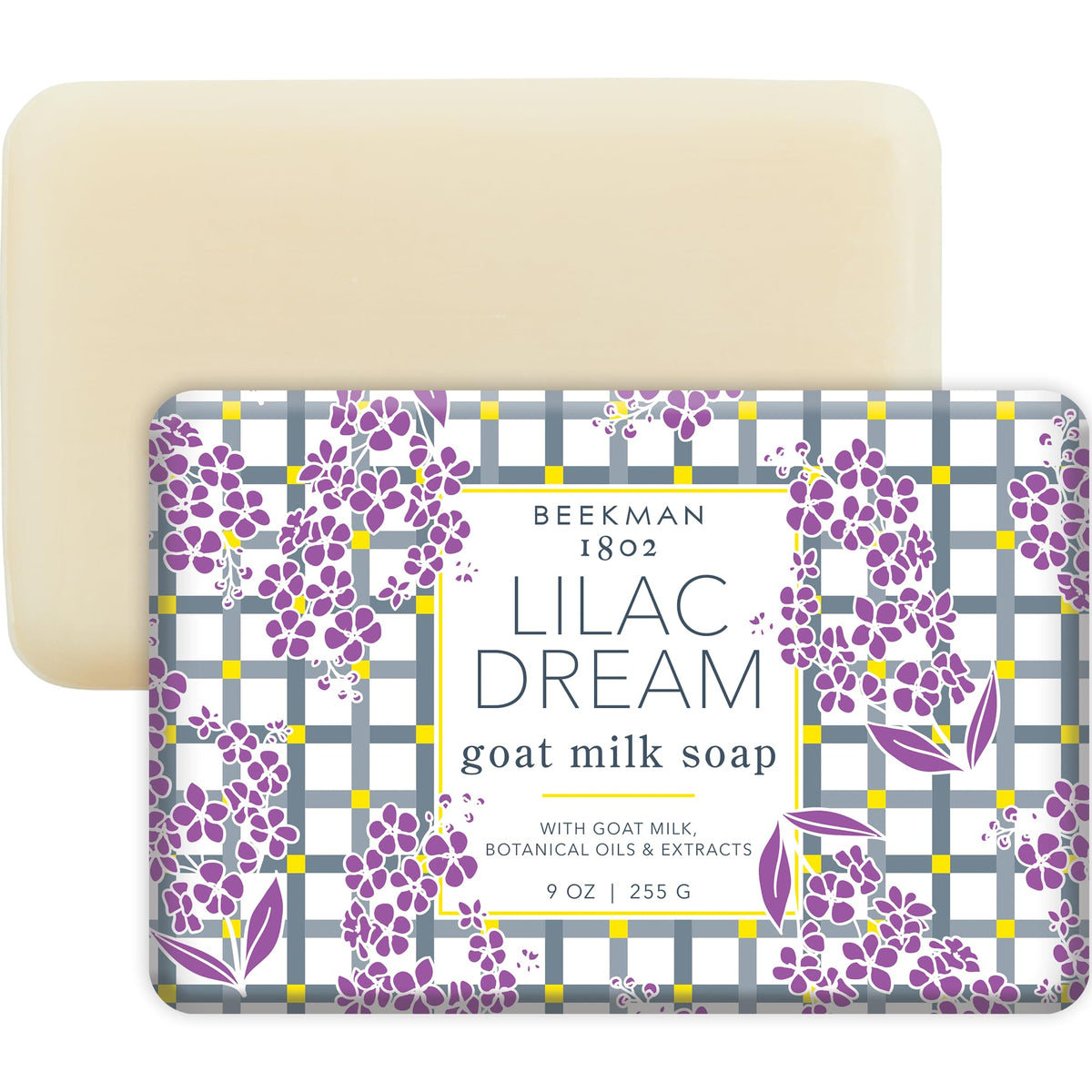 Beekman 1802 Lilac Dream packshot showing the nourishing goat milk bar