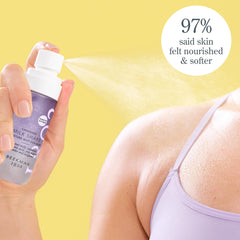 Milk Shake Body Mist Lavender spritz on skin for quick hydration after shower