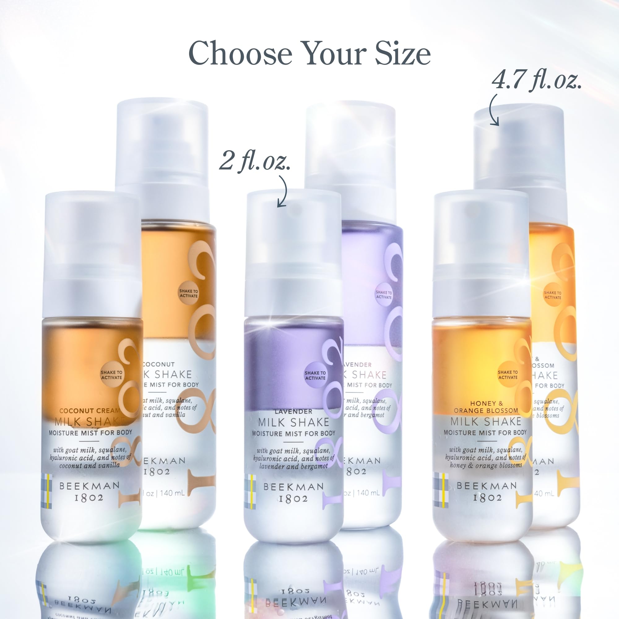 Beekman 1802 Milk Shake Body Mist offers quick moisturization on skin.