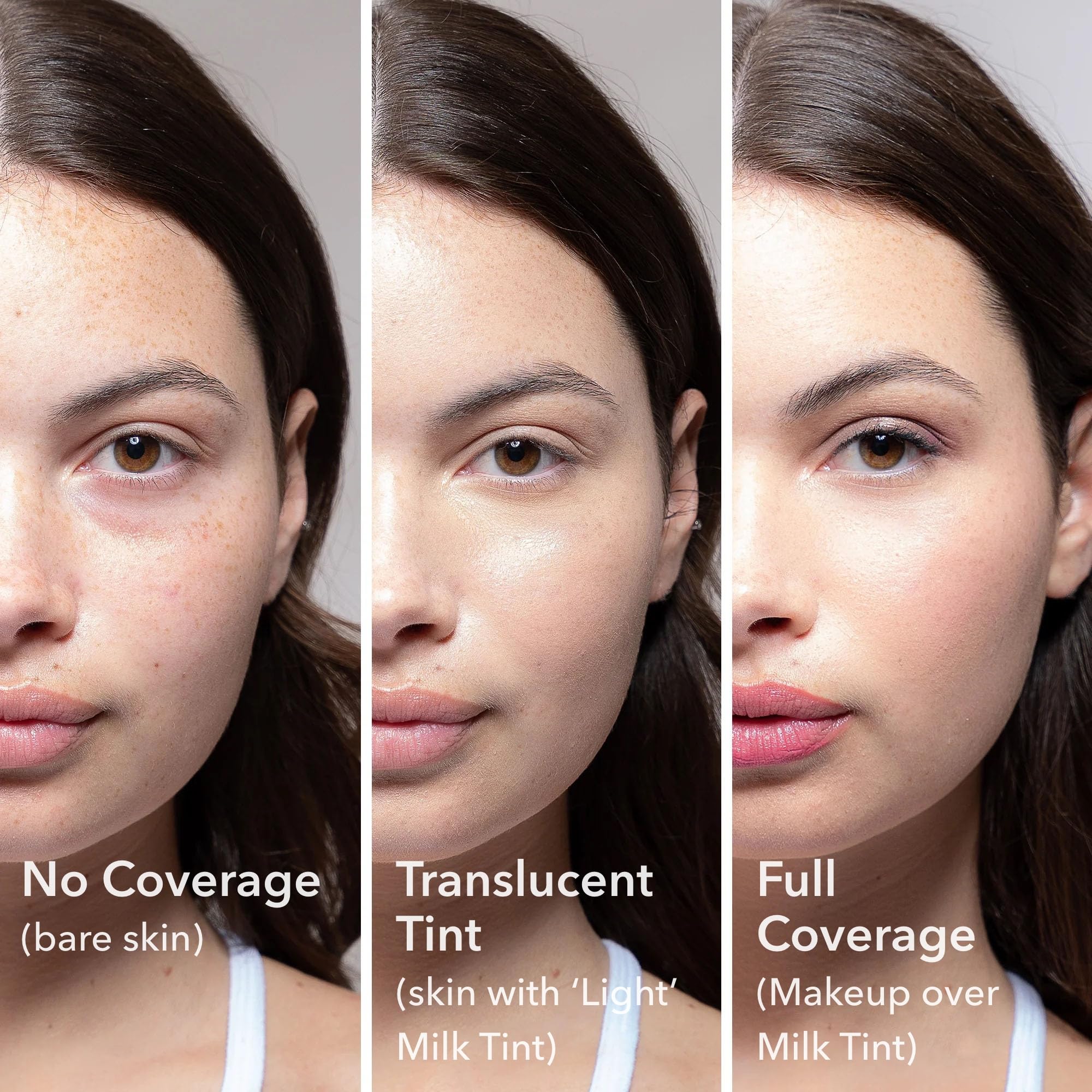 Swatch of seven-shade range showing natural color adaptivity.