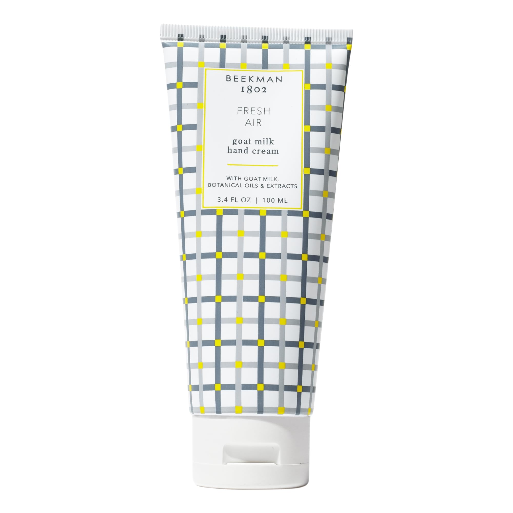 Beekman 1802 Pure Goat Milk Hand Cream Fresh Air bottle close-up for daily moisture