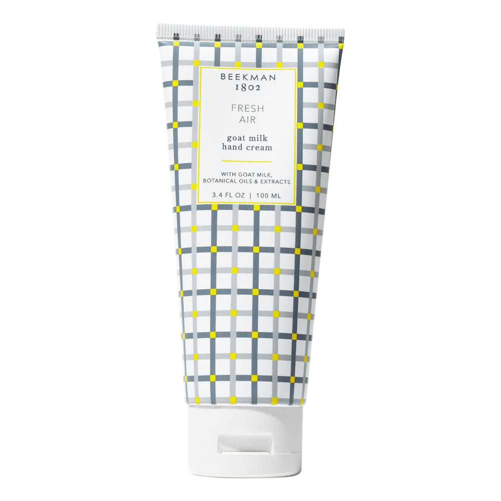 Beekman 1802 Pure Goat Milk Hand Cream Fresh Air bottle close-up for daily moisture