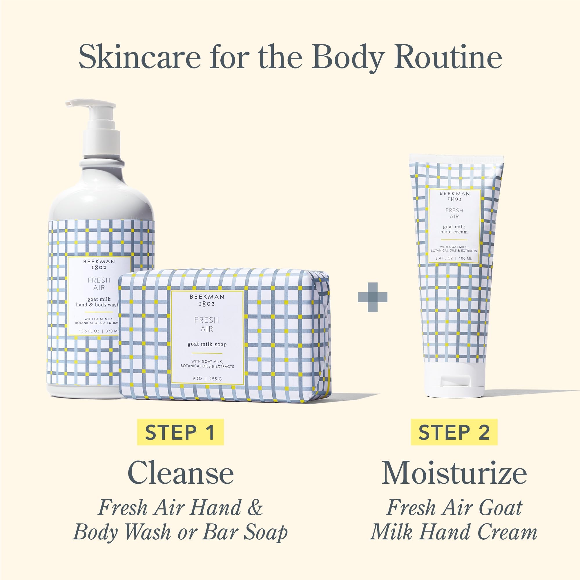 Beekman 1802 Fresh Air scent notes on skin after application