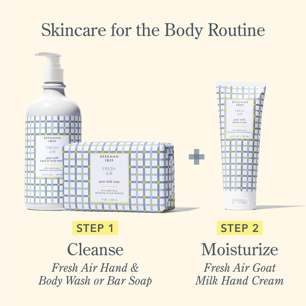 Beekman 1802 Fresh Air scent notes on skin after application