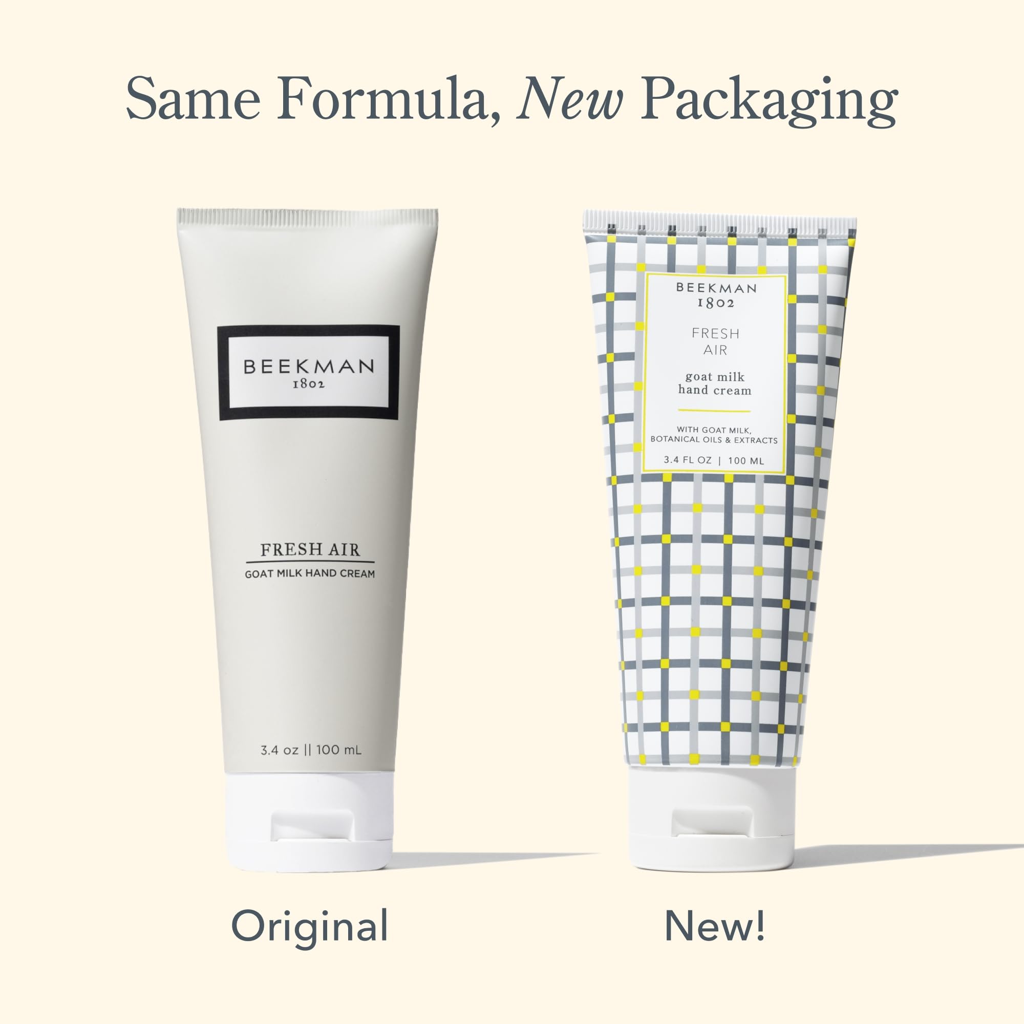 Beekman 1802 packaging variations to reflect brand story