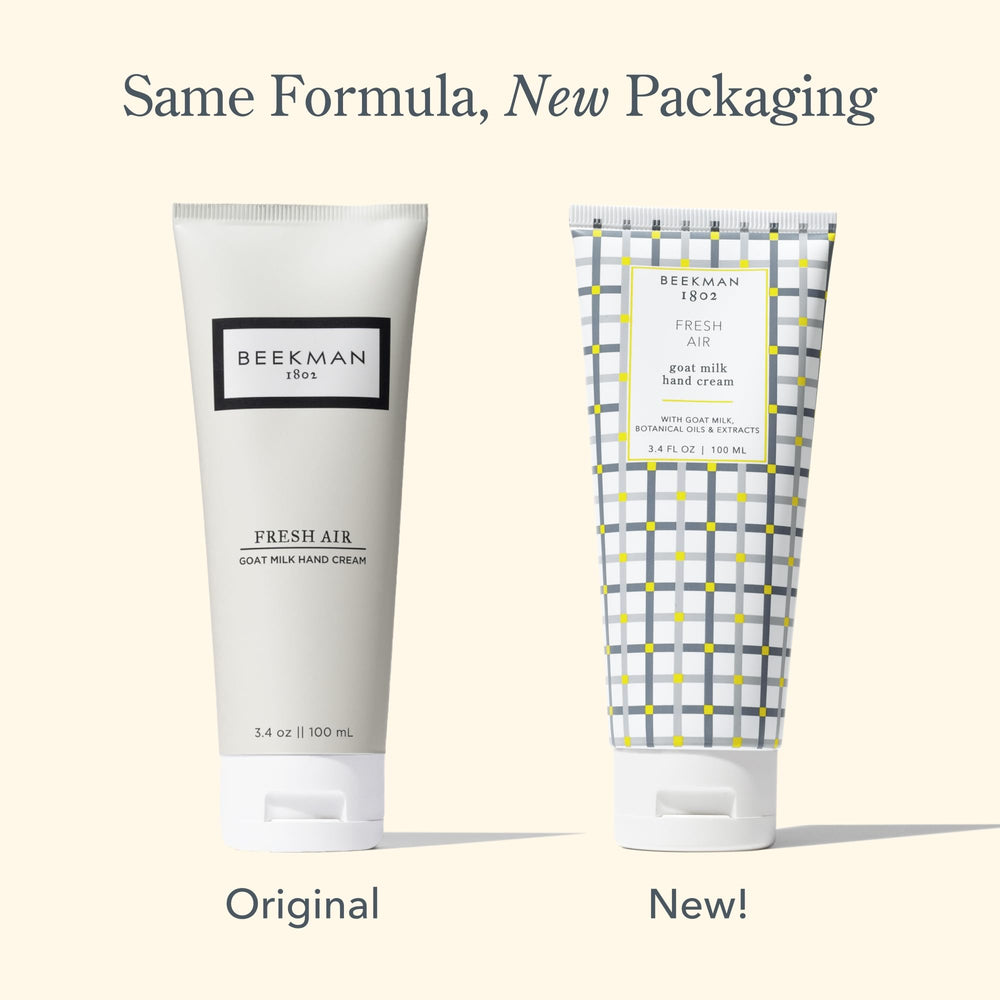 Beekman 1802 packaging variations to reflect brand story