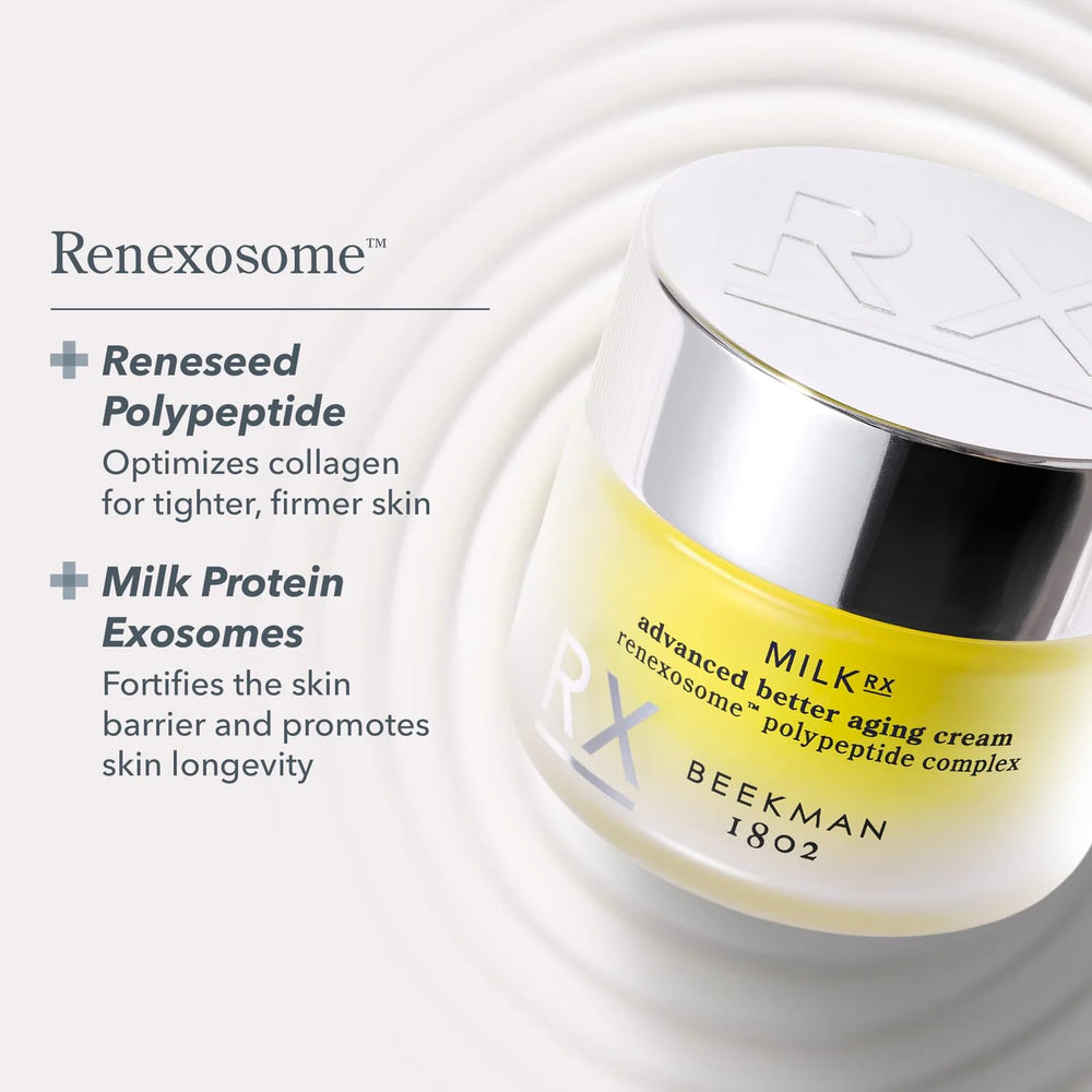 Beekman 1802 refill pod display highlights fragrance-free, gentle care for delicate complexions.