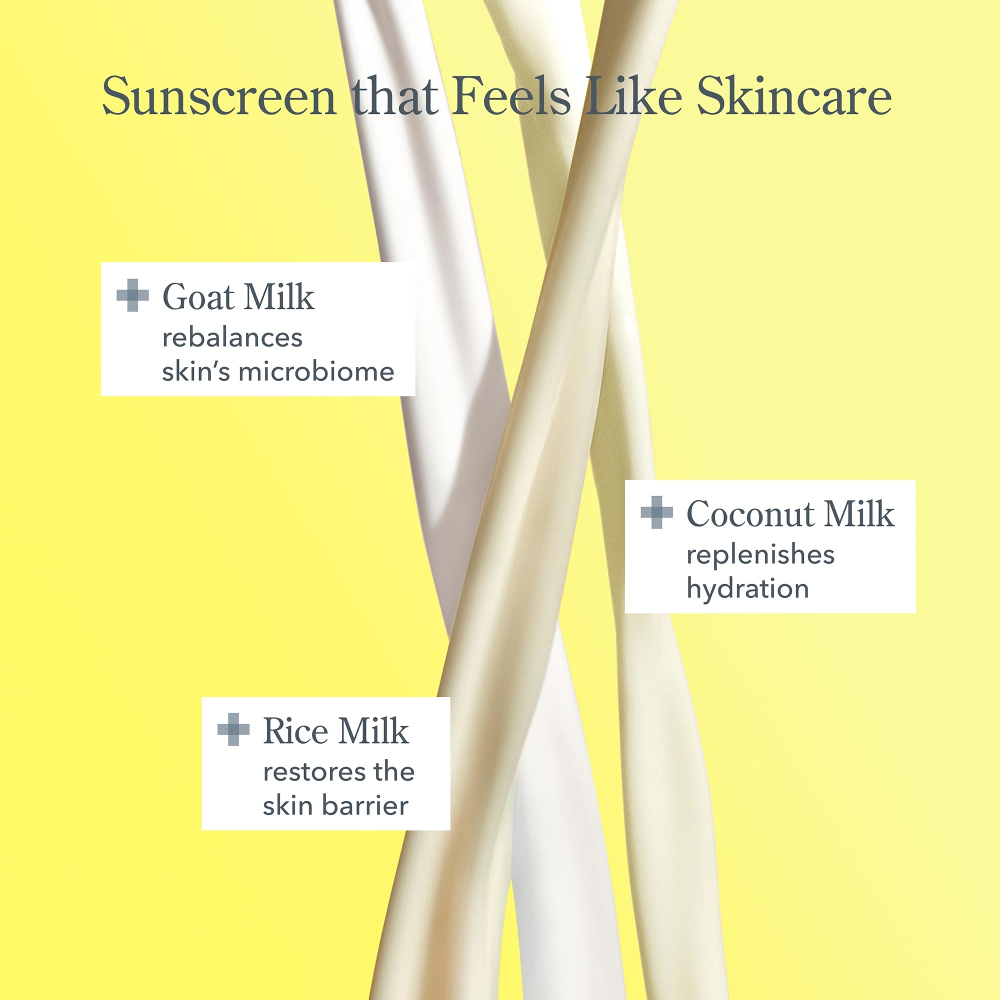 Beekman 1802 Solar Milk SPF 50 packaging label highlights broad spectrum protection.