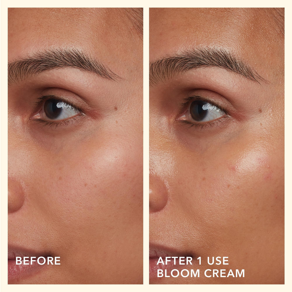 Beekman 1802 Bloom Cream label close-up showing clean, toxin-free formulation.