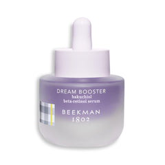 Beekman 1802 Dream Booster Bakuchiol Serum bottle shows gentle, skin-softening care