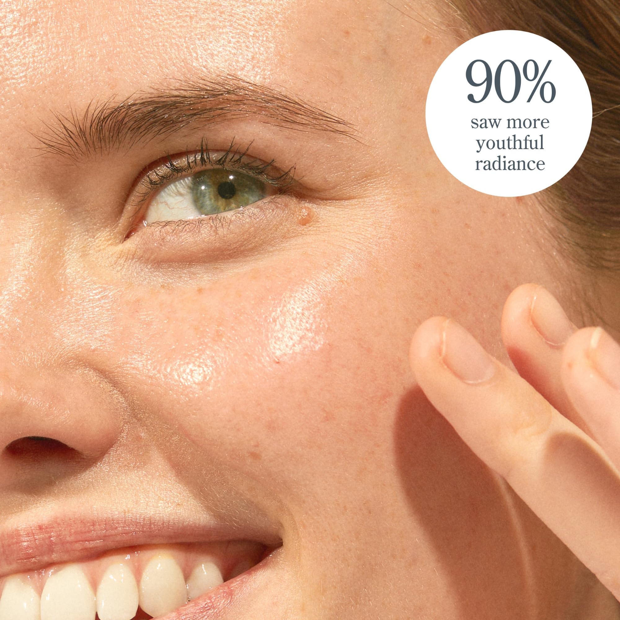 Beekman 1802 Milk Drops Ceramide Serum bottle-detail highlights clean beauty values.
