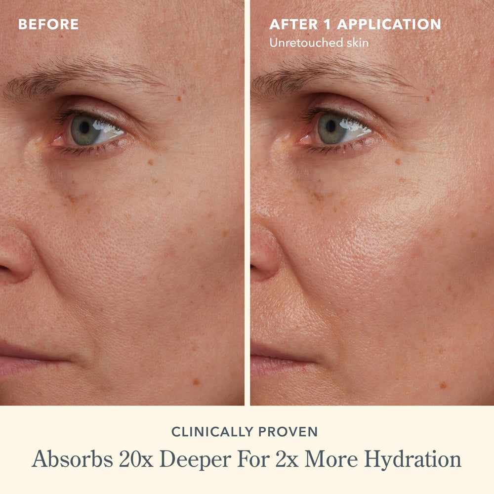 Beekman 1802 Oh! Mega Milky Oil hand-application demonstrating quick absorption.