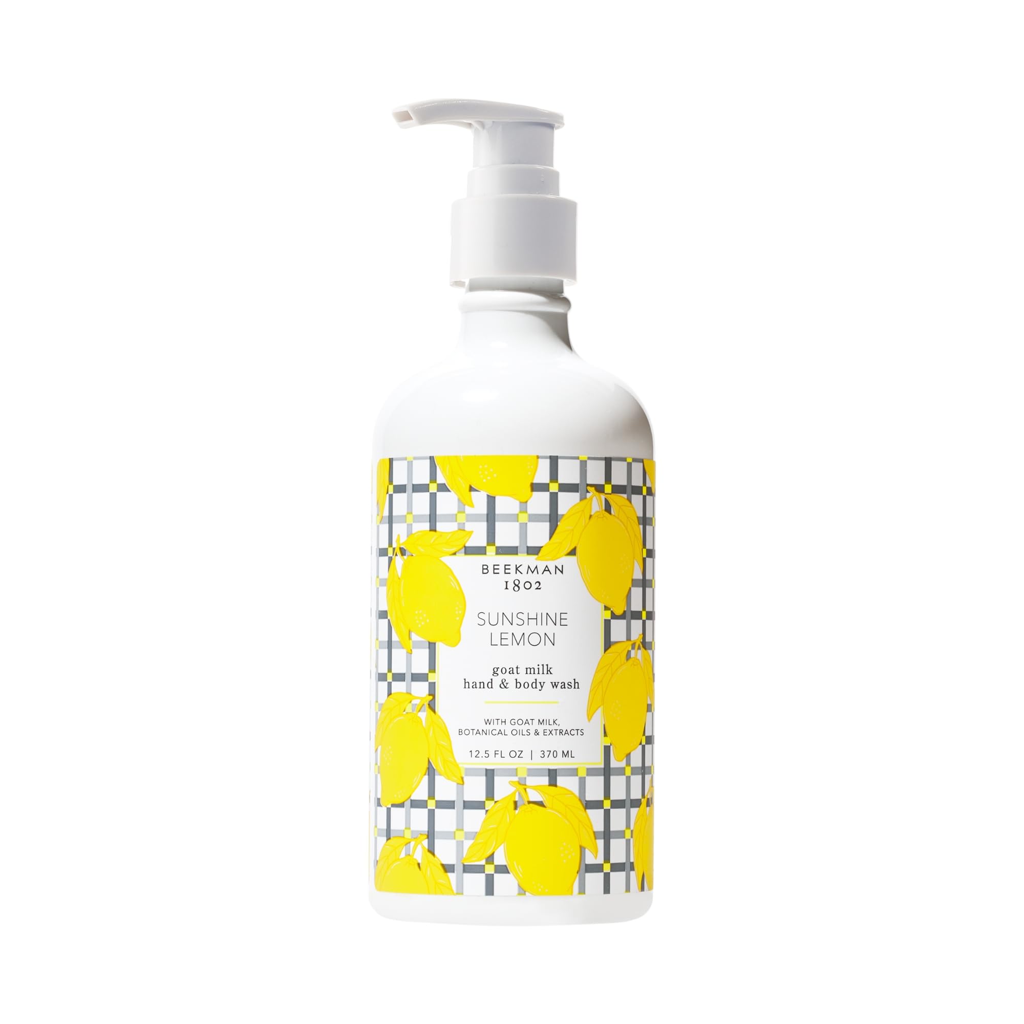 Beekman 1802 Sunshine Lemon goat milk hand wash pump bottle ready for use