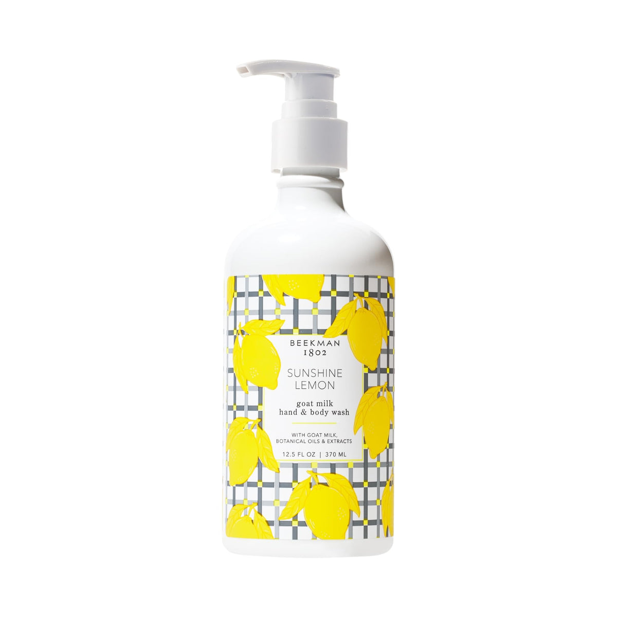 Beekman 1802 Sunshine Lemon goat milk hand wash pump bottle ready for use