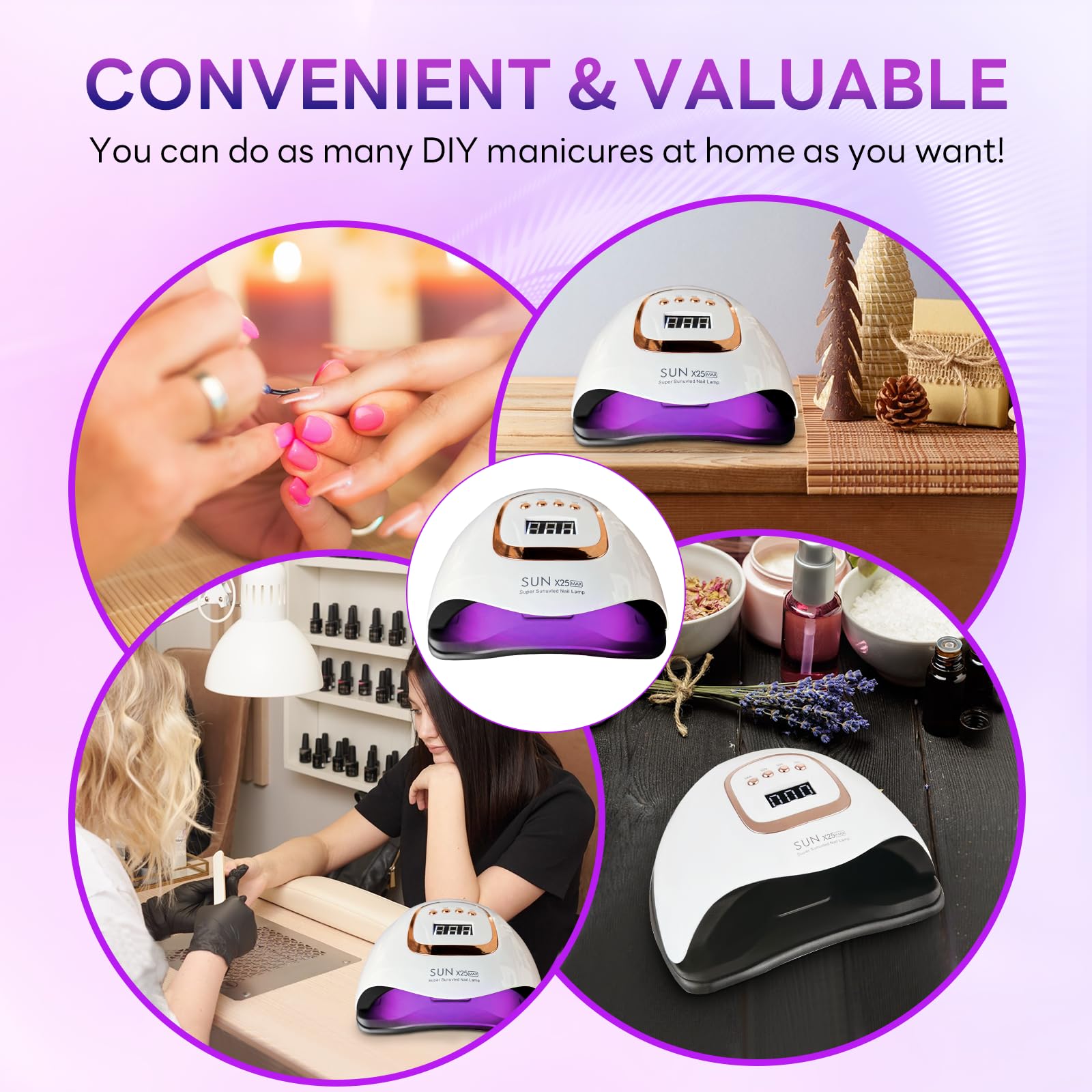 BEENLE 380W UV LED nail lamp shows 81-bead array for uniform light