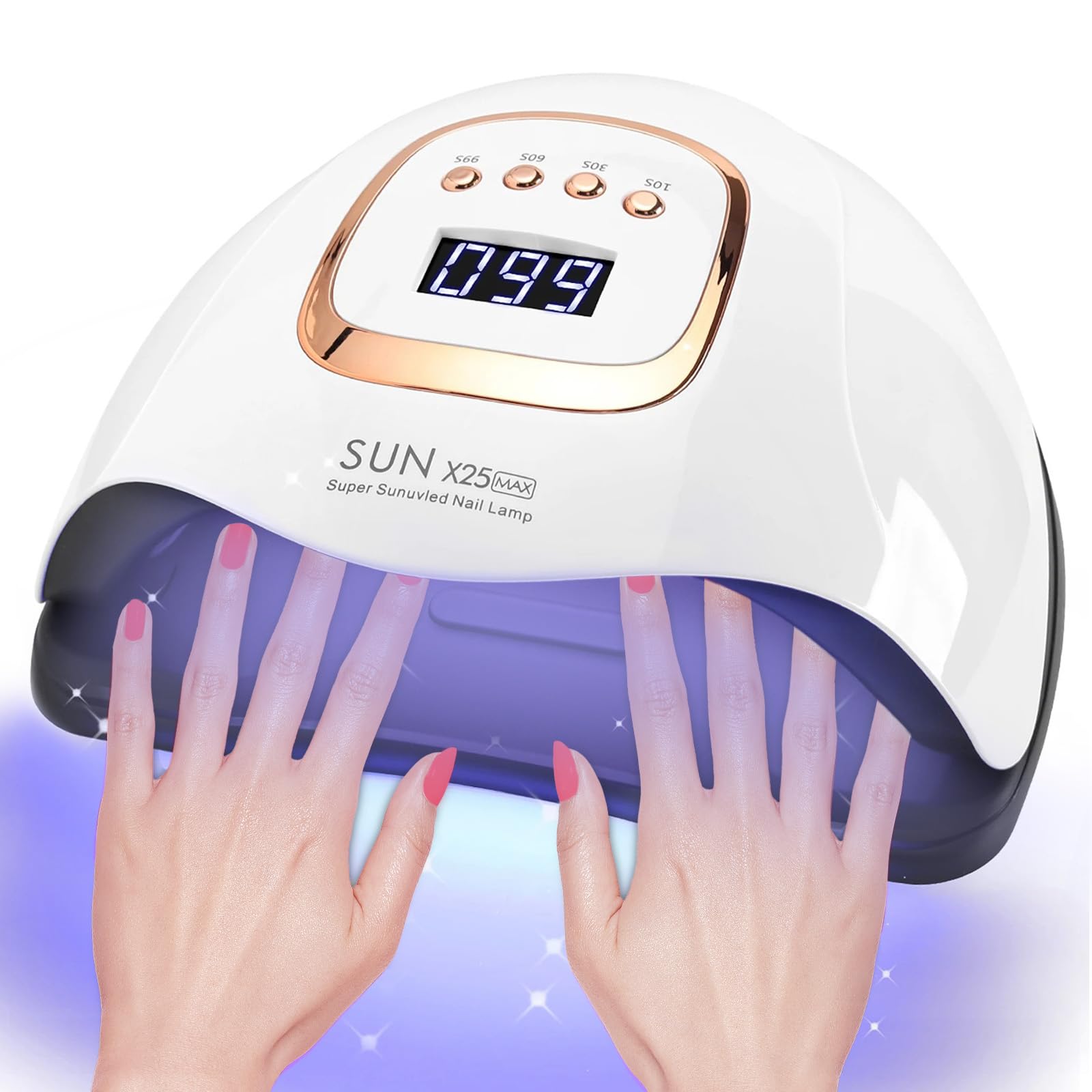 BEENLE 380W UV LED nail lamp front view for fast, even curing