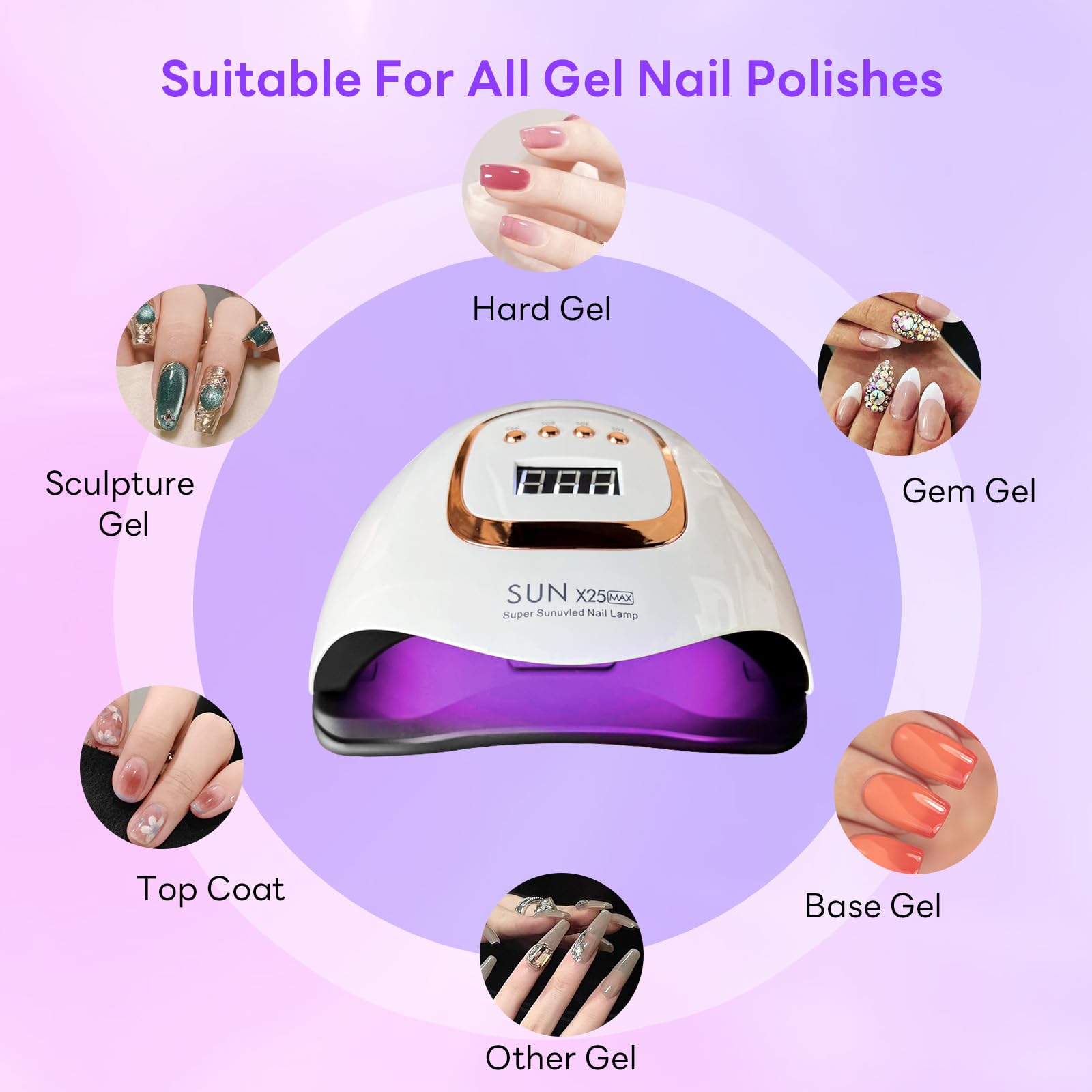BEENLE ABS-plastic nail lamp body combines durability with scratch resistance