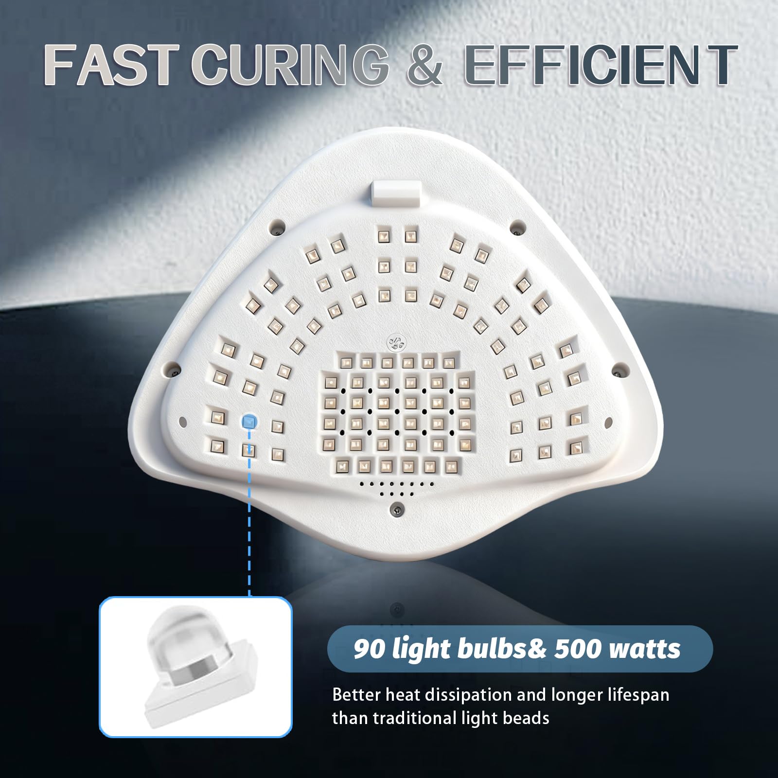 Hand under sensor for automatic curing with Beenle UV LED lamp