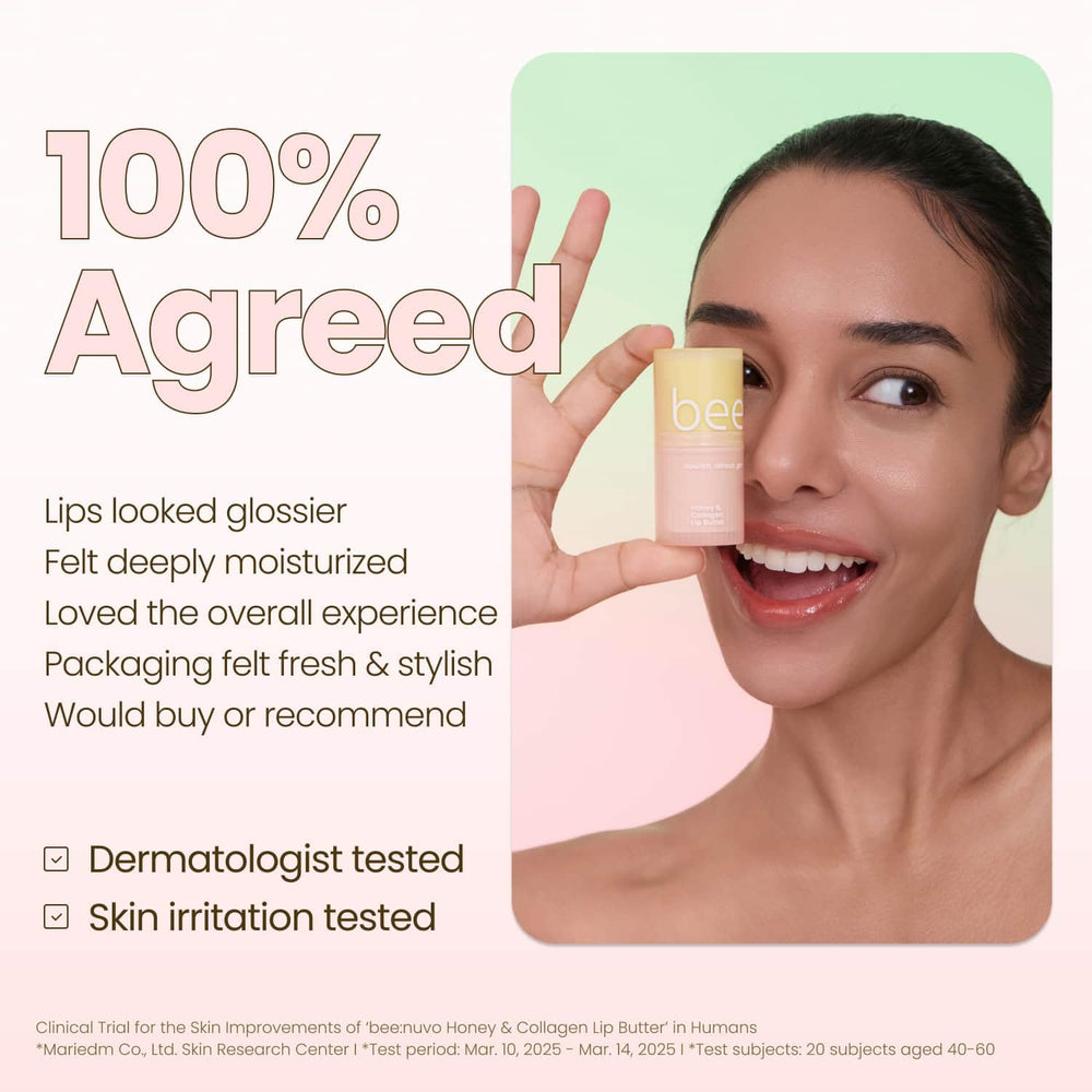 Lip butter smoothed onto lips creating a ready base for color.