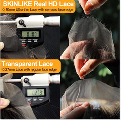 Beeos bleached knots close-up shows a subtle, undetectable scalp illusion.