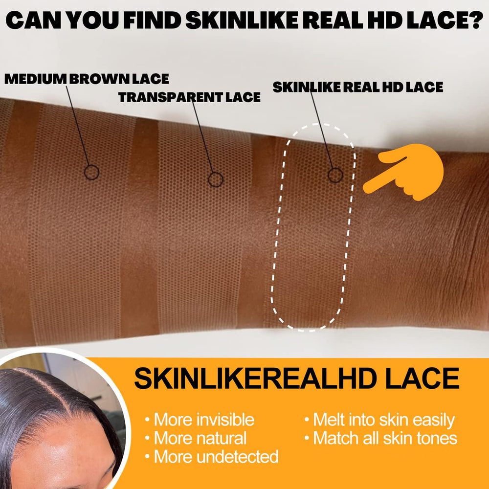 BEEOS Pre-plucked Bleached Knots for natural hairline and easy parting.