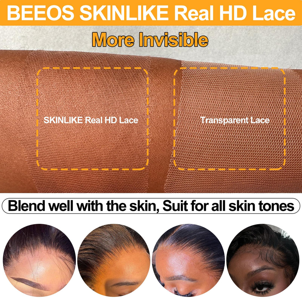 BEEOS unprocessed human hair in natural black, soft and shiny for easy styling.
