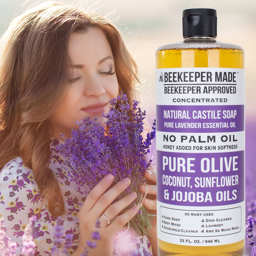 Beessential Beekeeper Made Castile Soap USA-made packaging highlights domestic production.